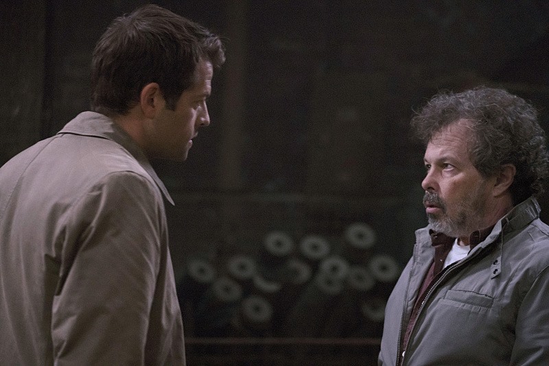 Misha Collins as Castiel & Curtis Armstrong as Metatron in Supernatural 11x06 "Our Little World"