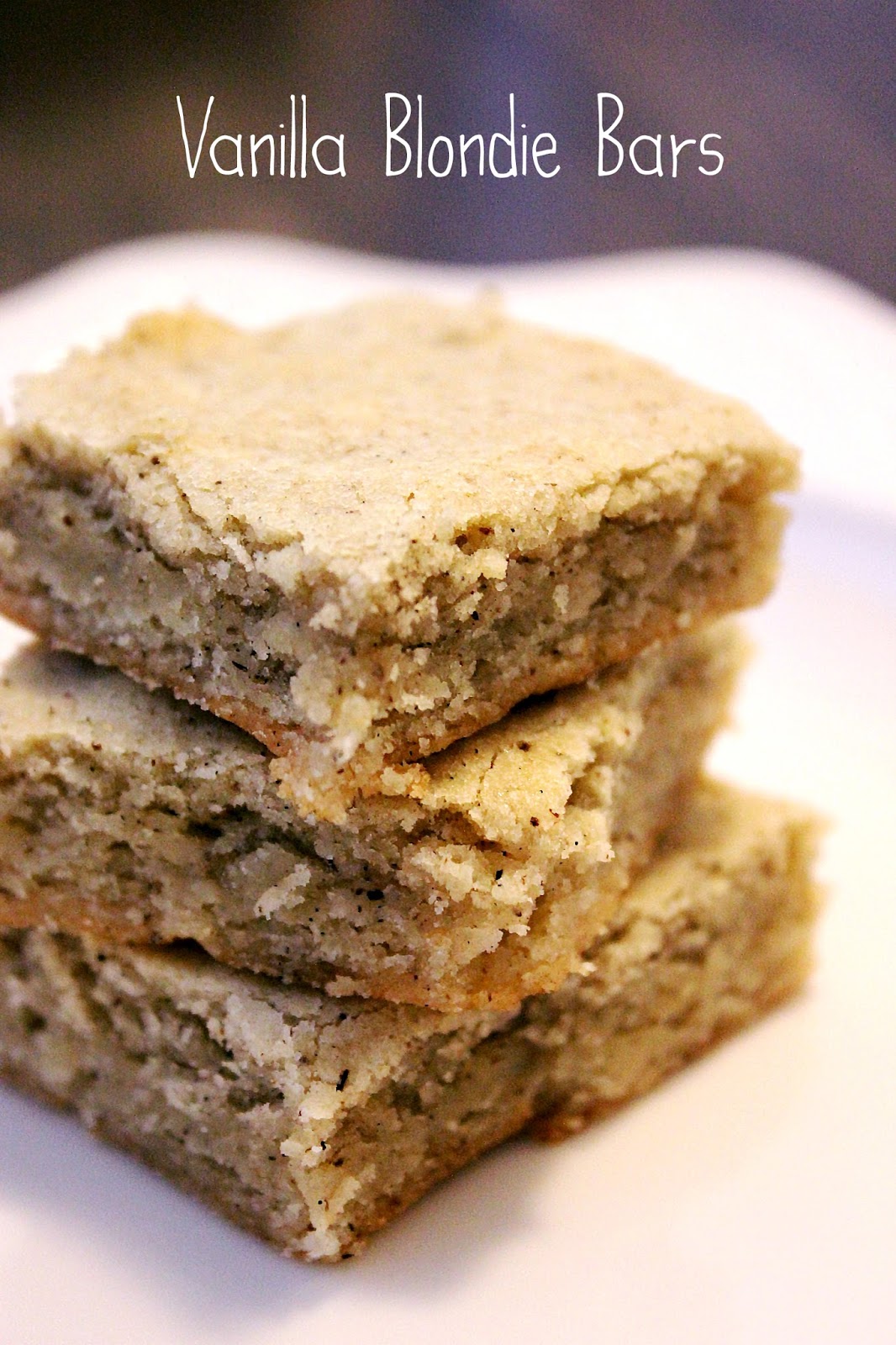 Recipe for Vanilla Blondie Bars by freshfromthe.com