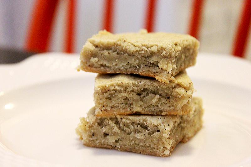 Recipe for Vanilla Blondie Bars by freshfromthe.com