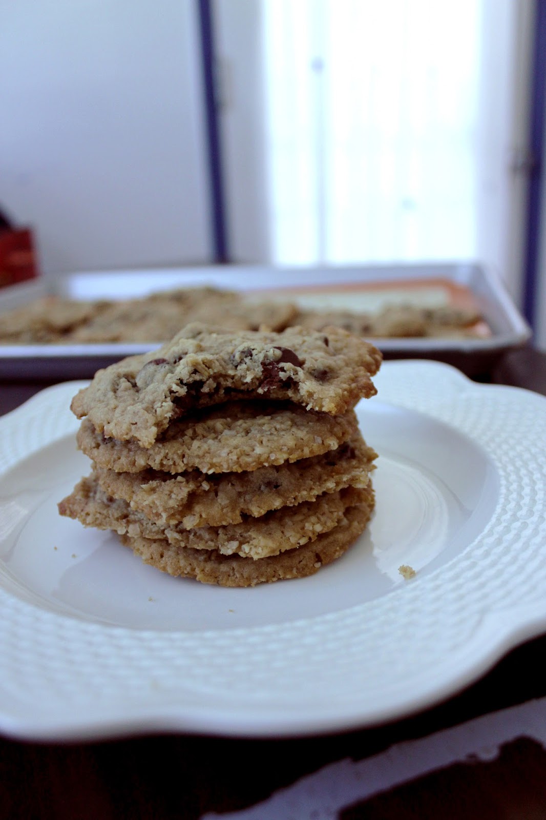 Egg-Less Oatmeal Chocolate Chip Cookies by freshfromthe.com