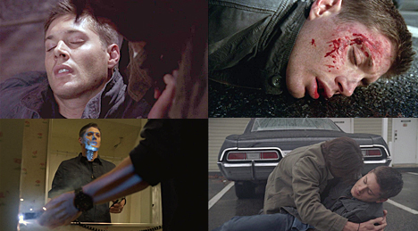 The Many Deaths of Sam and Dean - Dean dies in Mystery Spot 3x11