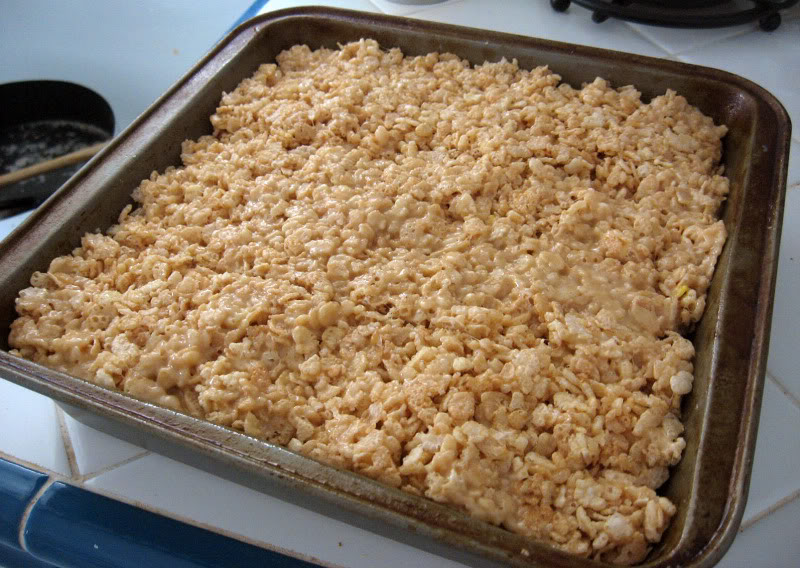 Browned Butter Peanut Butter Rice Krispy Treats by freshfromthe.com